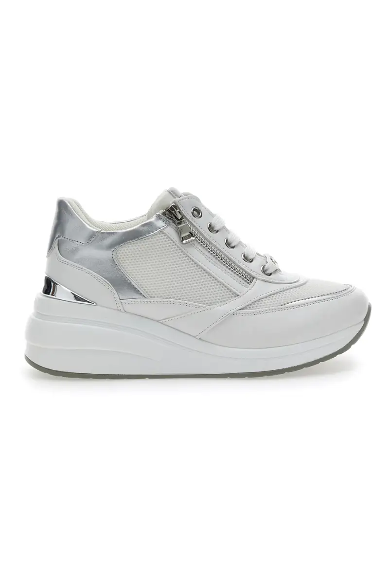 Sneakers con Zeppa Bianche Mariella Burani 50392 [BIANCO]