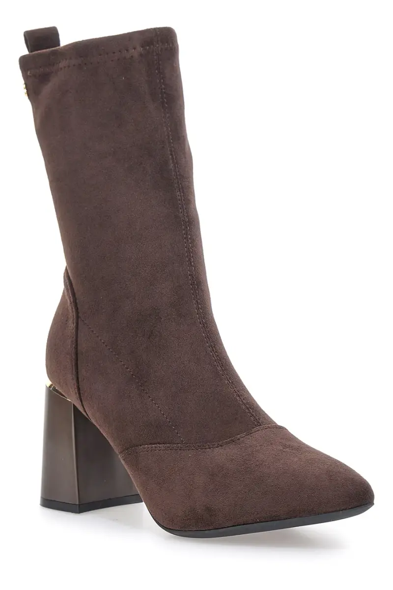 Stivaletti marroni a punta con tacco largo Burani 51697C1092 [MARRONE] miniatura 2