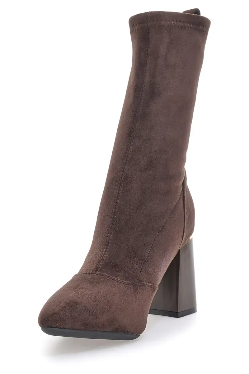 Stivaletti marroni a punta con tacco largo Burani 51697C1092 [MARRONE] miniatura 3