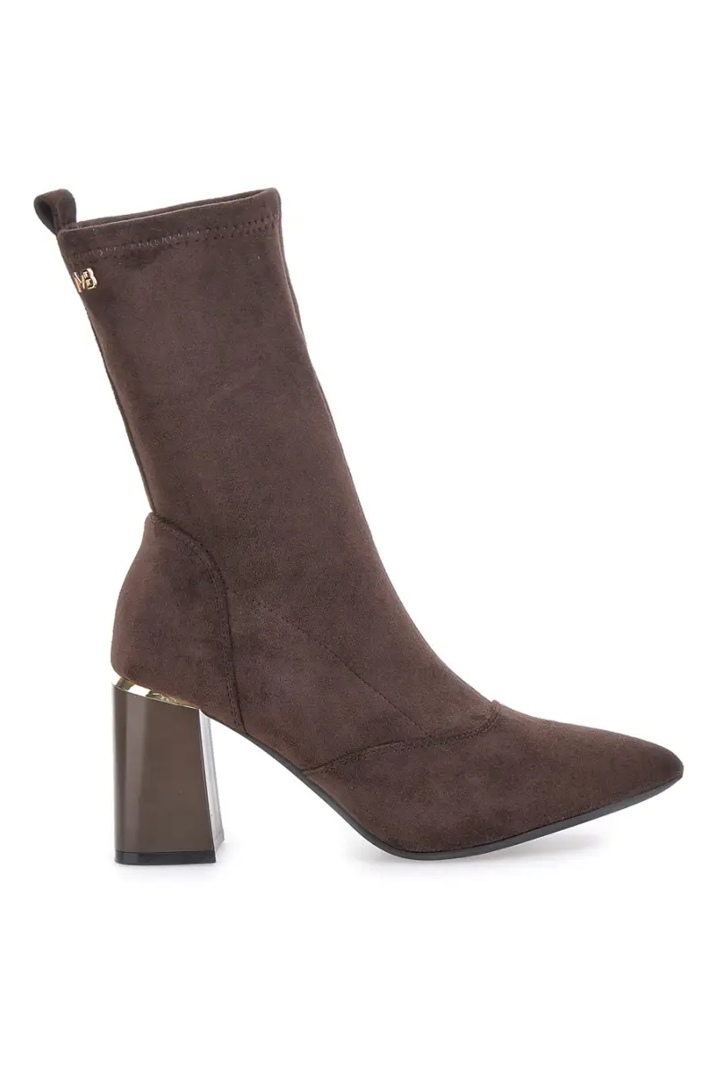 Stivaletti marroni a punta con tacco largo Burani 51697C1092 [MARRONE]