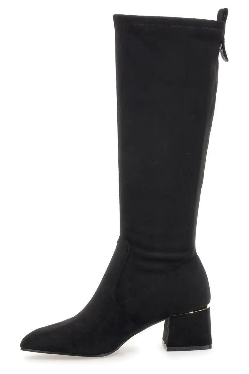 Stivali neri con tacco largo e dettaglio dorato Mariella Burani 51693C1064 [NERO] miniatura 4