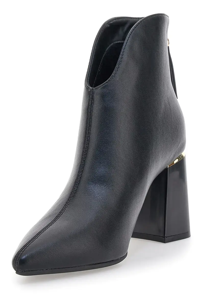 Tronchetti neri con tacco alto e logo MB Mariella Burani 51690C1057 [NERO] miniatura 3