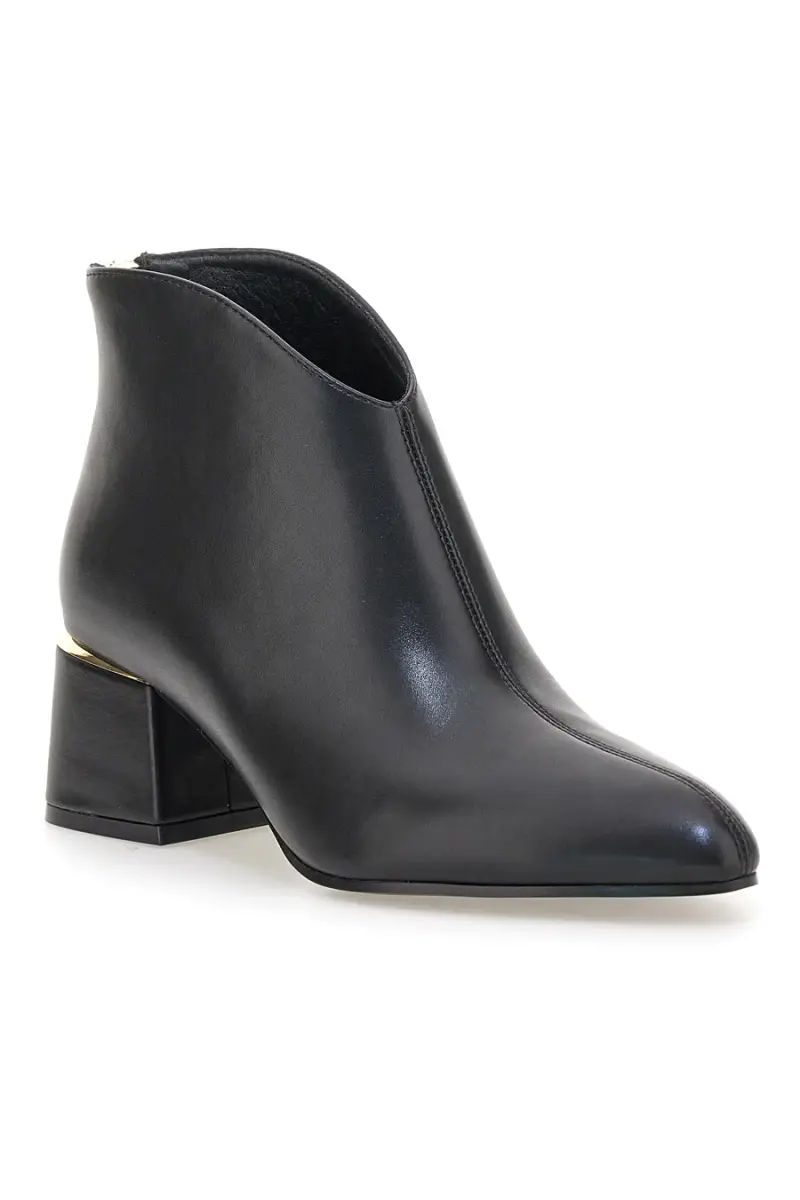 Tronchetti neri con tacco largo decorato Burani 51614C1117 [NERO] miniatura 2