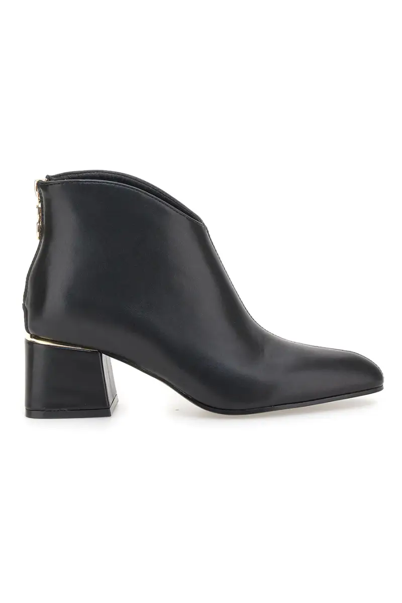 Tronchetti neri con tacco largo decorato Burani 51614C1117 [NERO]