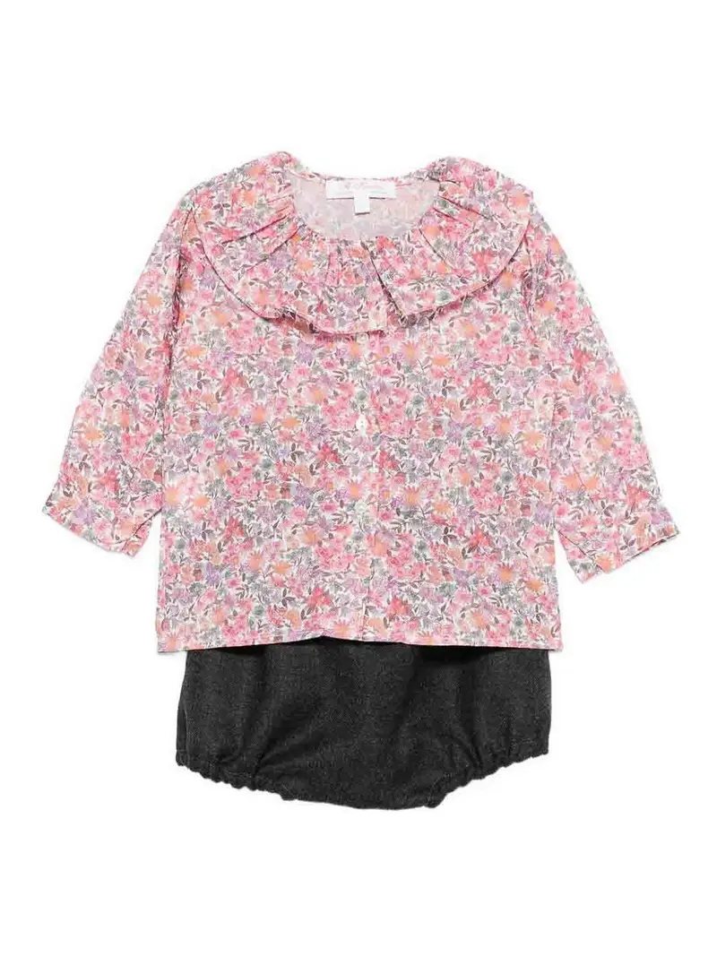 Camicia Con Coulotte Color Carne E Neutri