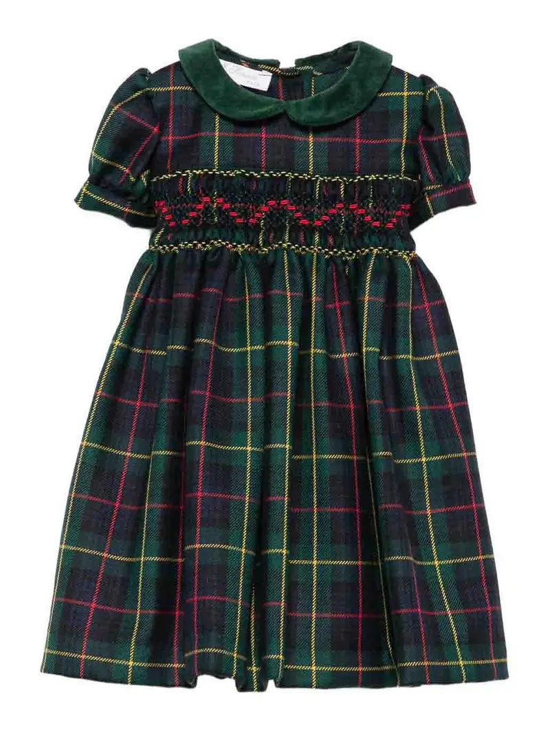 Vestito A Quadri Verde