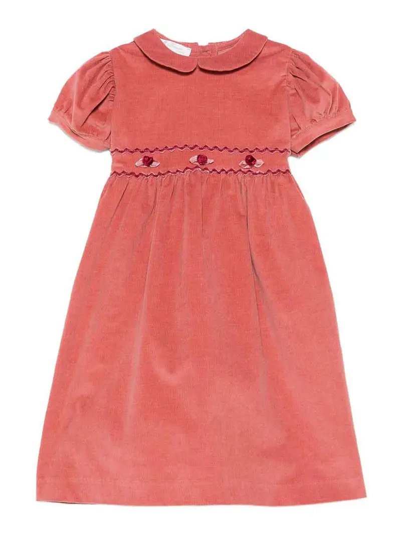 Vestito Con Ricamo Color Carne E Neutri