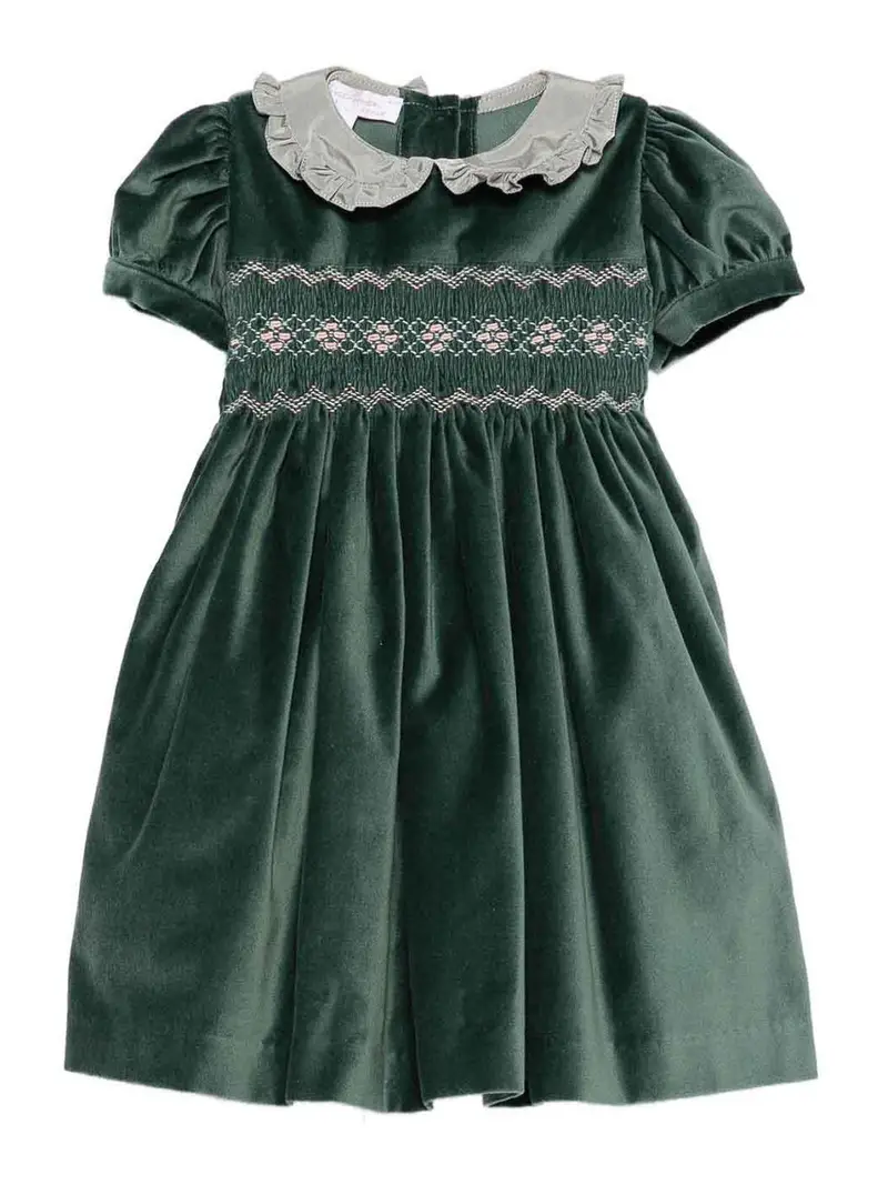 Vestito Punto Smock Verde