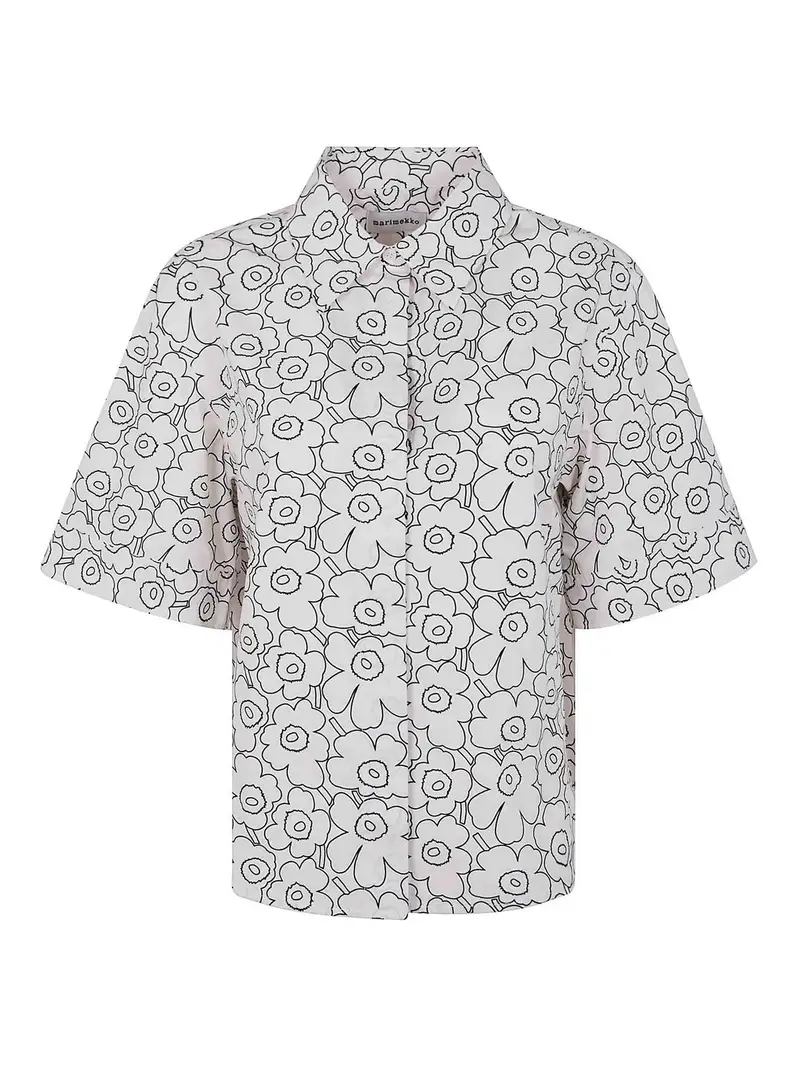 Camicia standardi piirto unikko Bianco