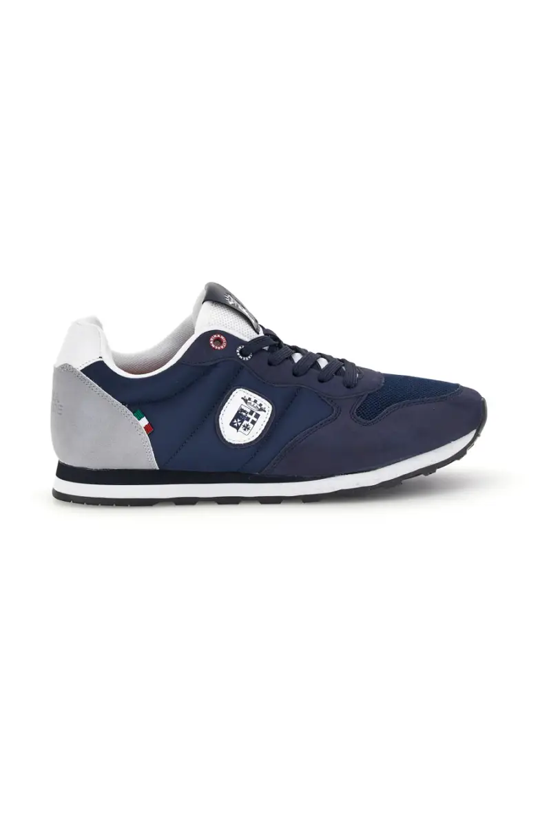 Sneakers blu inserti a contrasto comfort Marina militare MM1114 [BLUE]