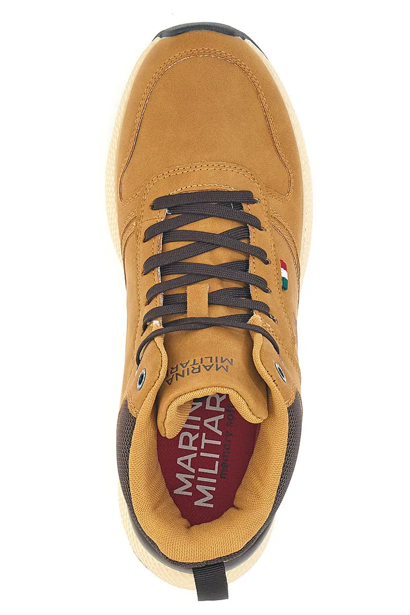 Sneakers mid ocra con suola running Marina militare MM2310 [TAN] miniatura 3