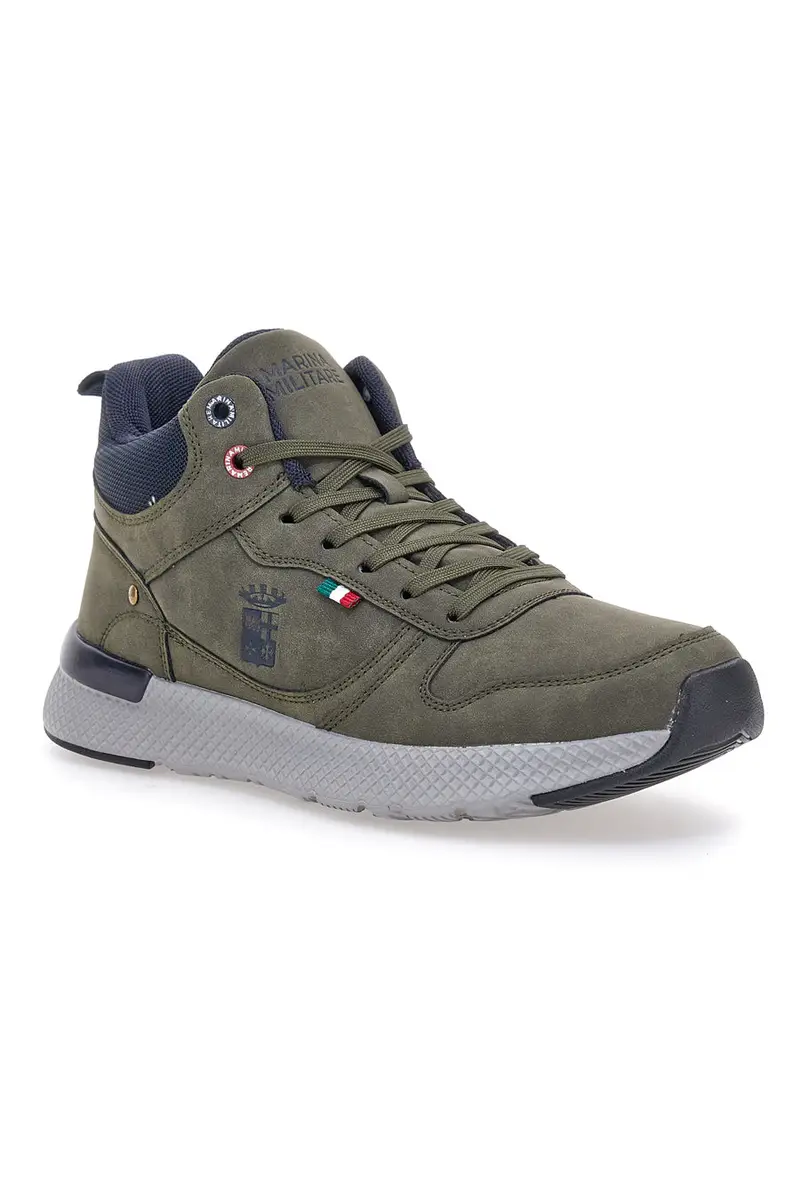 Sneakers mid verdi con suola running Marina militare MM2310 [MILITARE] miniatura 2