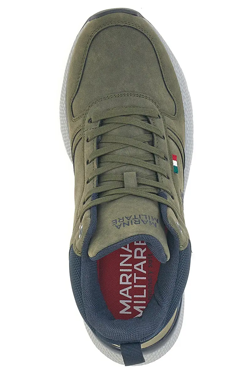 Sneakers mid verdi con suola running Marina militare MM2310 [MILITARE] miniatura 3