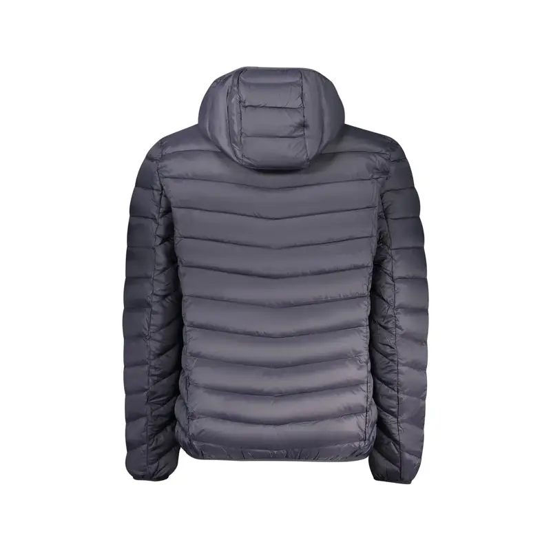 Giubbotto Uomo Blu Cappuccio Zip Logo miniatura 2