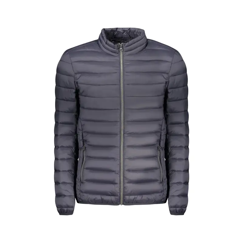 Giubbotto Uomo Blu Zip Logo