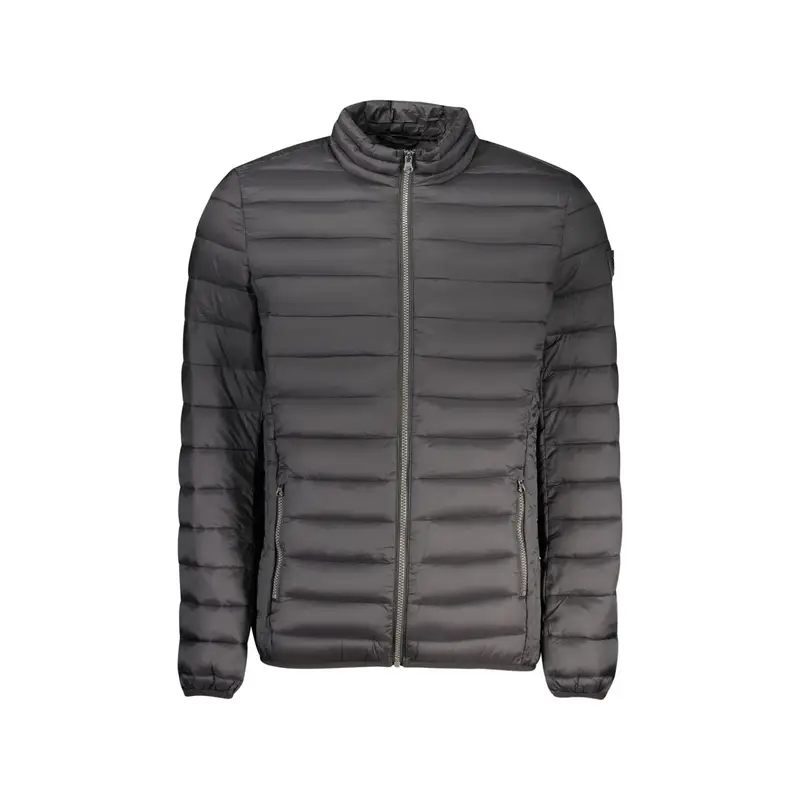 Giubbotto Uomo Nero Zip Logo