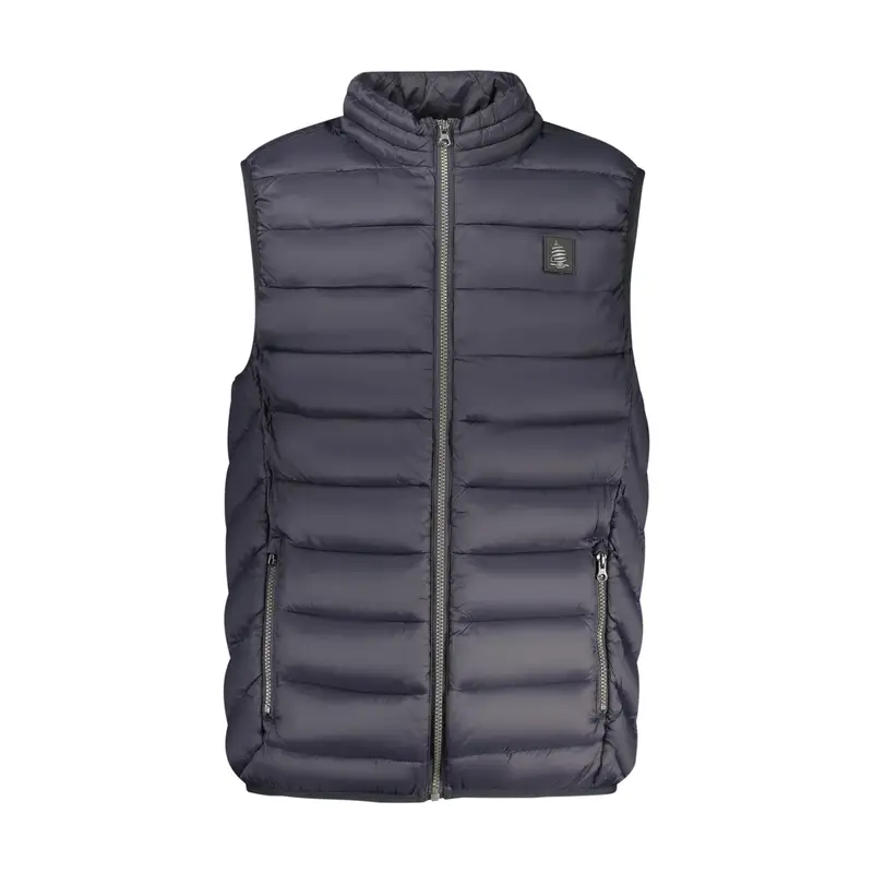 Smanicato Uomo Blu Zip Logo