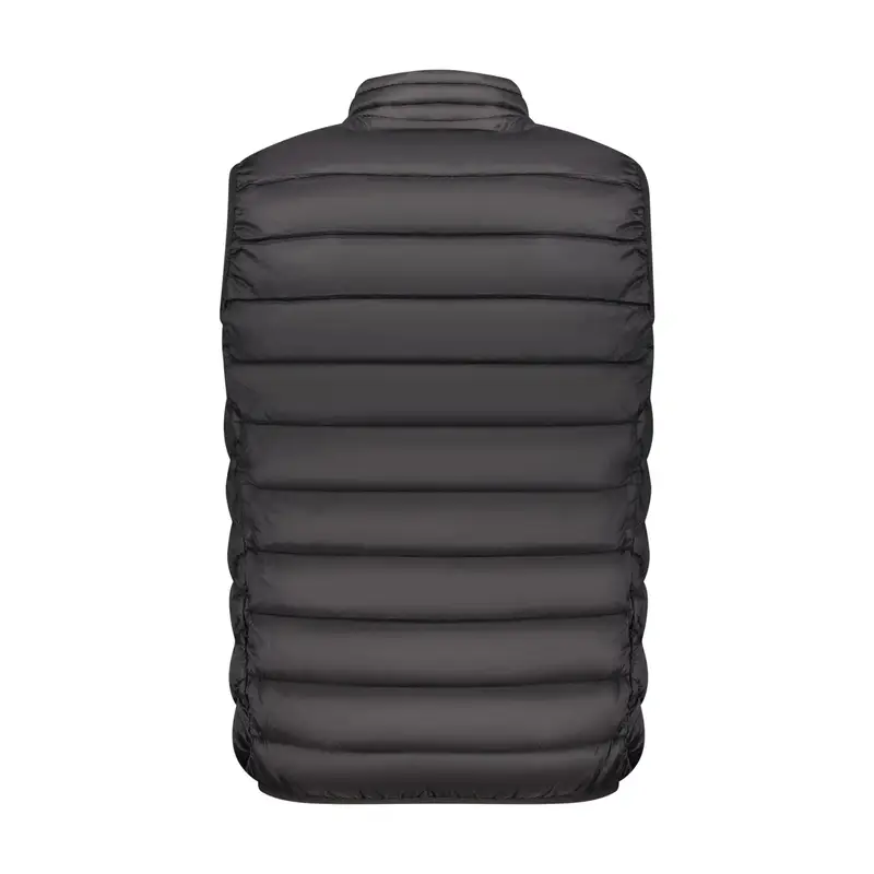 Smanicato Uomo Nero Zip Applicazione Logo miniatura 2