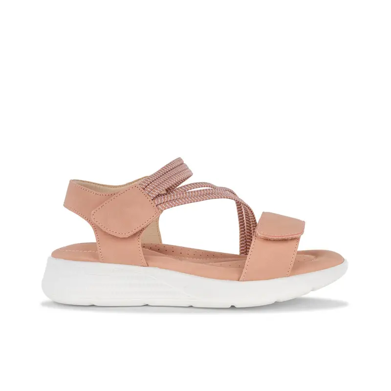 Sandali casual rosa da donna con strappi