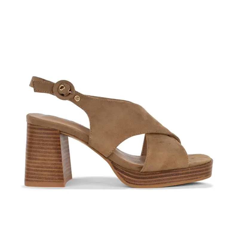 MARINASEVAL Sandali con tacco Donna Beige 2662027