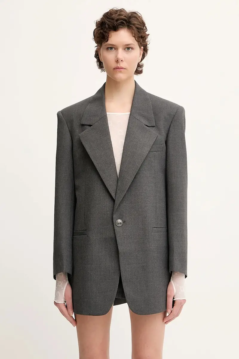 blazer con aggiunta di lana Regenerated Tailoring Boxy colore grigio UJA066A.DWOV0057