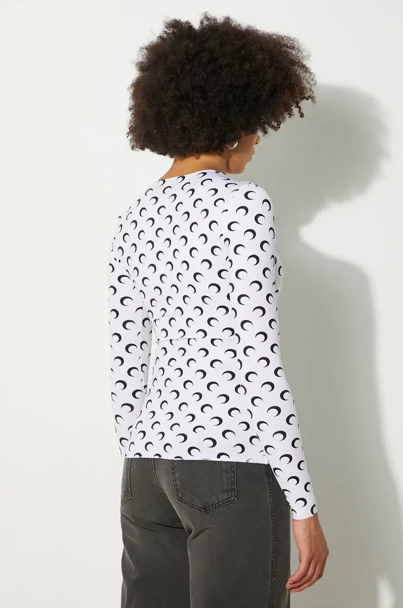 Marine Serre Top Donna Bianco 2756597 miniatura 3