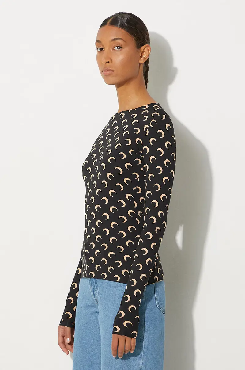 Marine Serre Top Donna Nero 3528086 miniatura 4