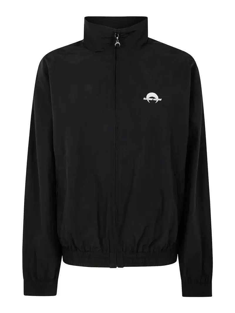 Giacca da pista in nylon riciclata Nero