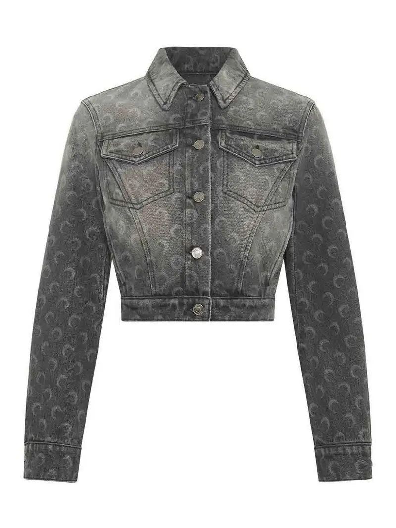 Giacca in denim lunare Grigio