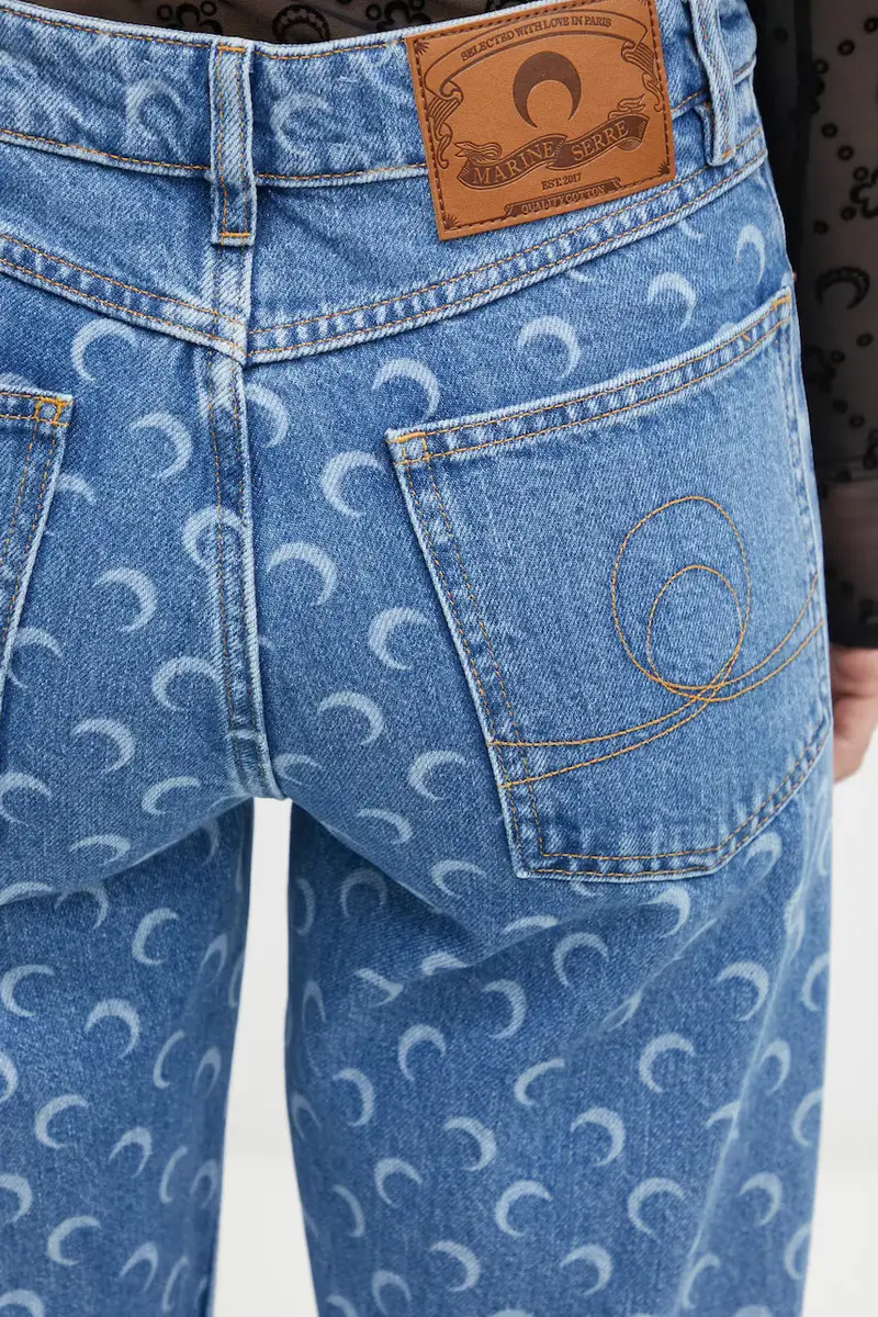 Marine Serre Jeans Donna Blu 3406434 miniatura 5