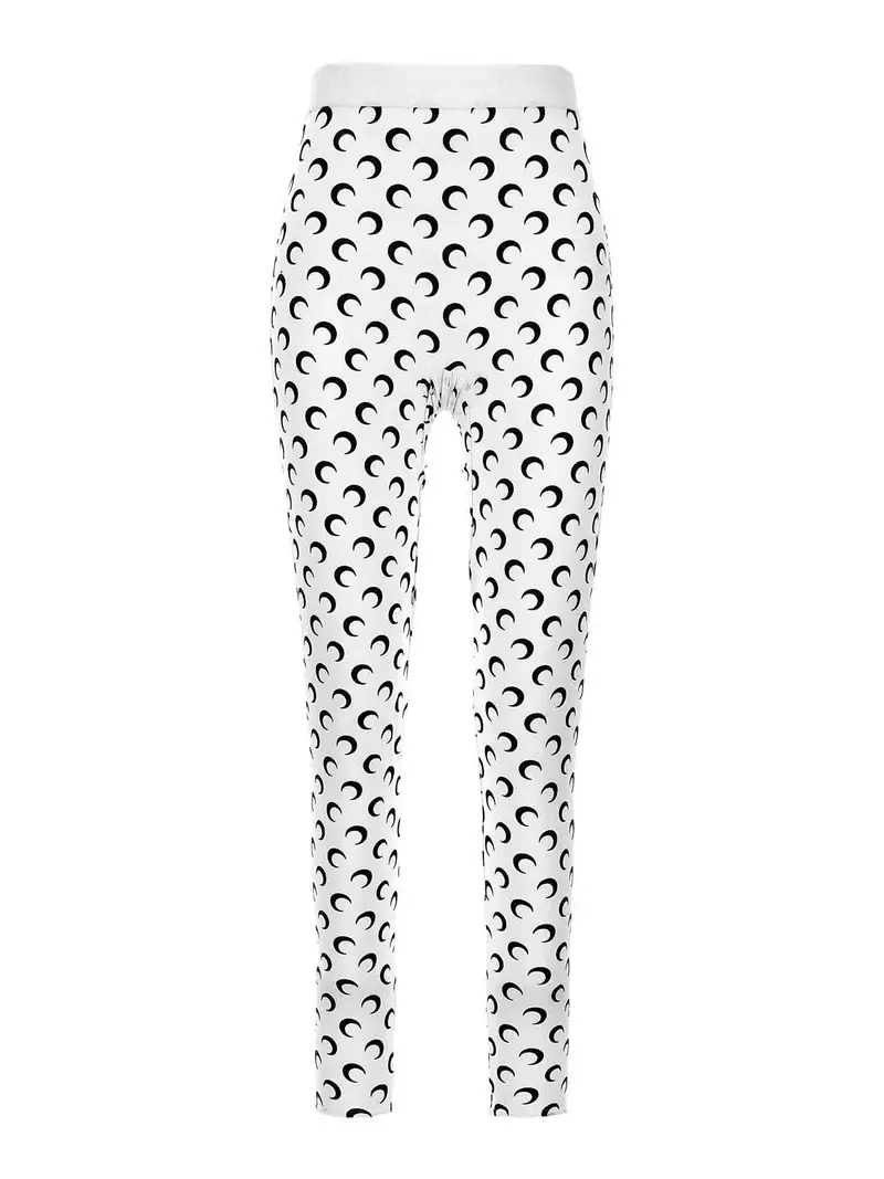Leggings a maglia stampata Bianco