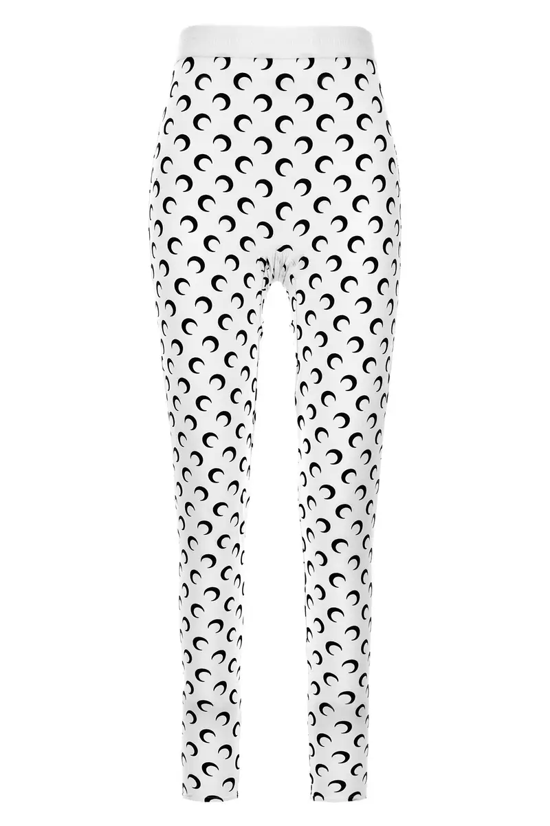 Leggings Moon Printed Jersey Bianco