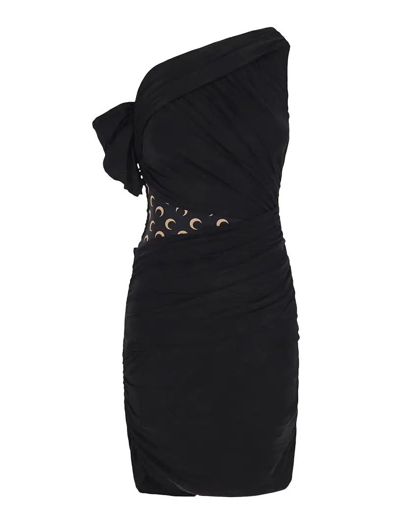 Mini abito con pannelli drappeggiati Blu scuro