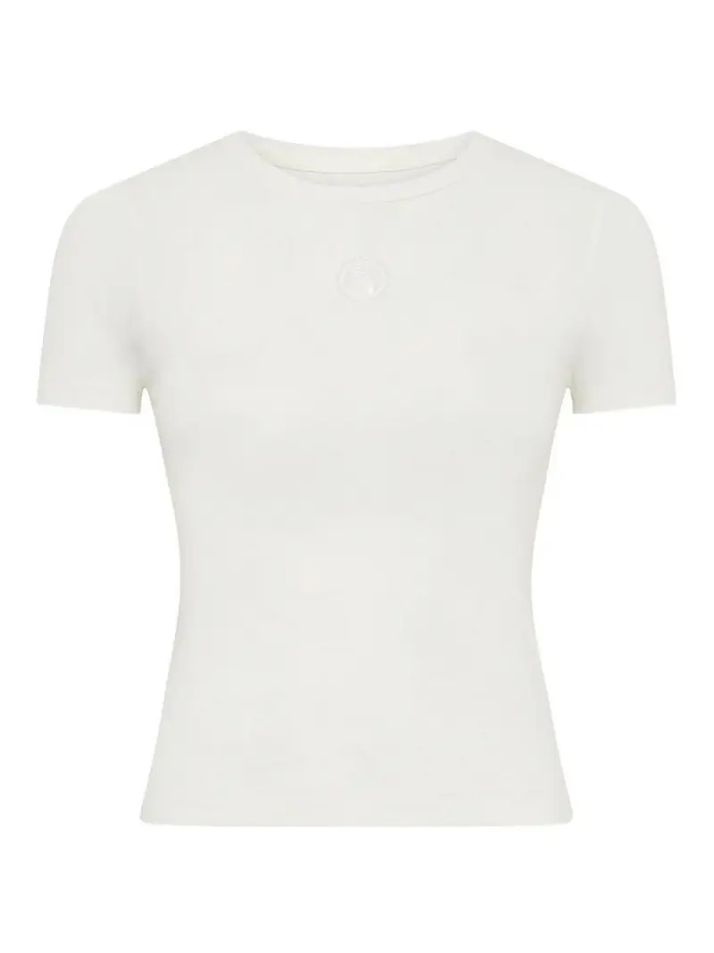 T-shirt in cotone con logo Bianco