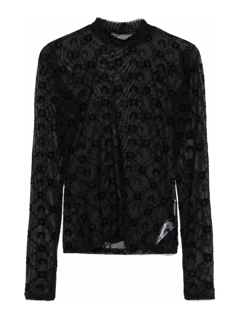 Marine Serre Top Nero 3332630