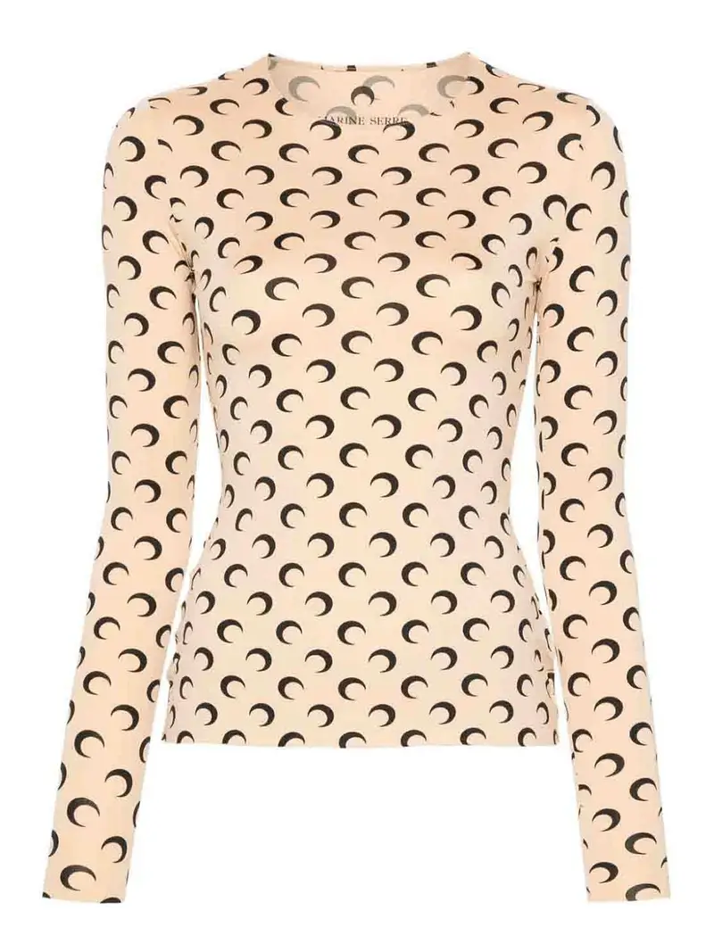 Marine Serre Top Nero 3254473