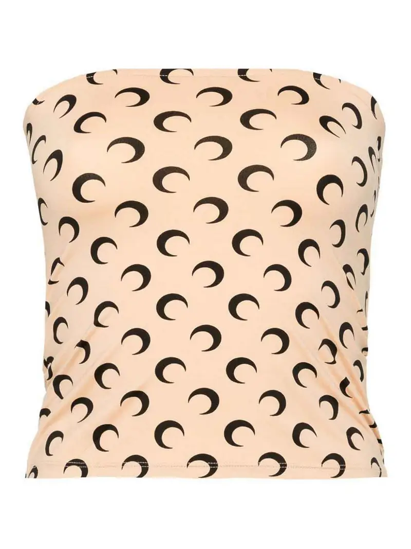 Top con stampa della luna Beige