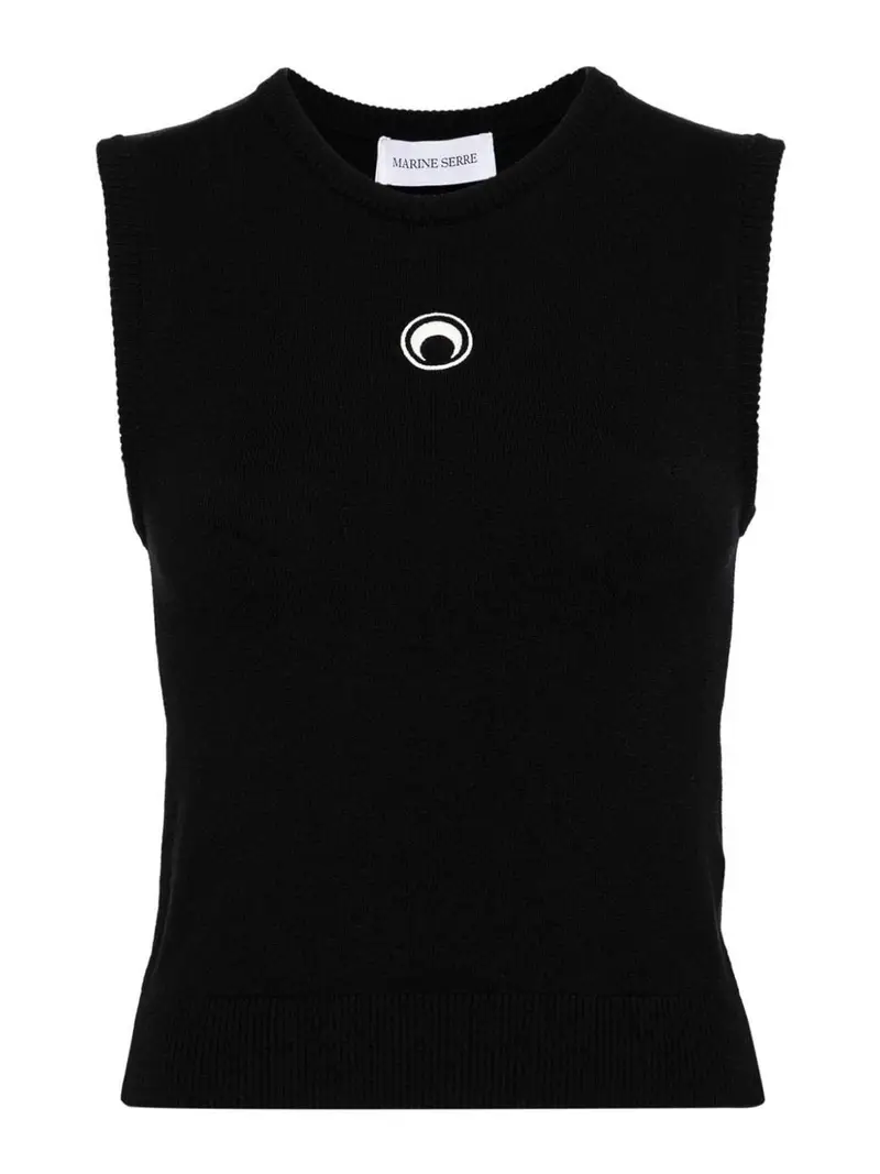 Marine Serre Top Nero 3331160