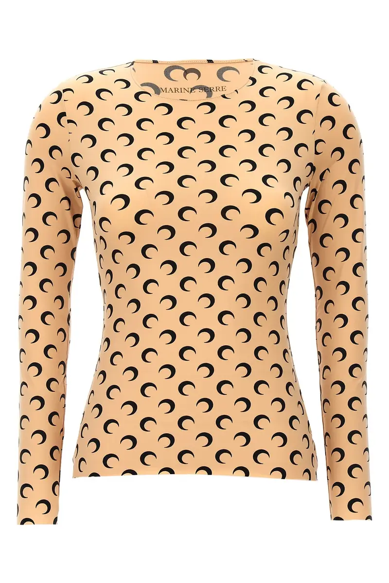 Marine Serre Top Beige 2544931