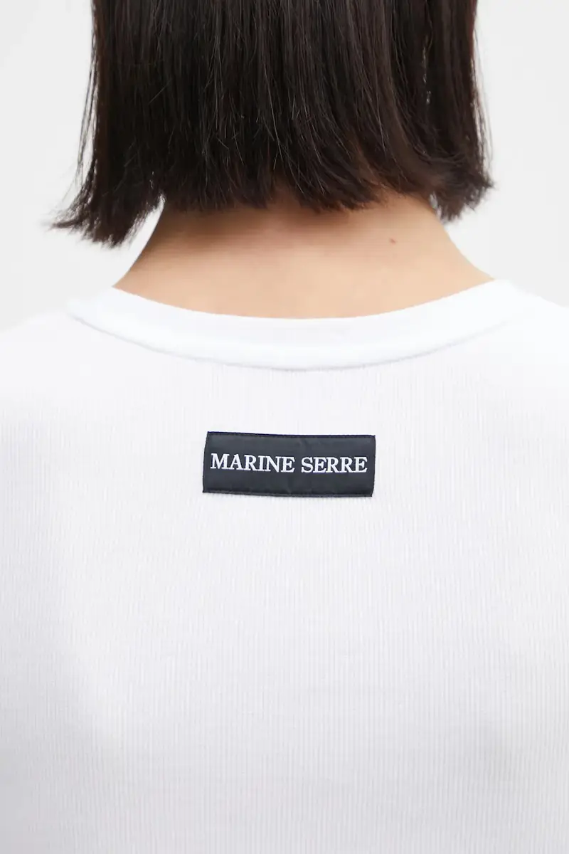 vestito Moon Logo Ribbed Jersey colore bianco WDR267ACJER0011 miniatura 5