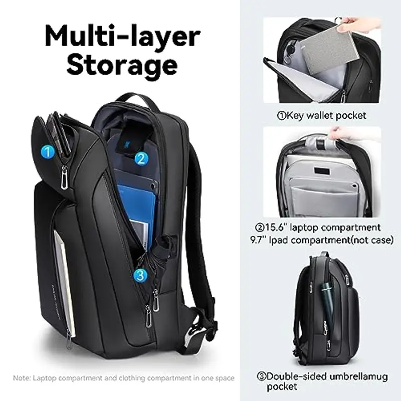 Muzee Zaino da viaggio Uomo Nero 962367 miniatura 3