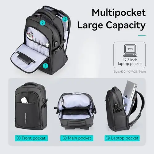 MARK RYDEN Zaino per Computer Portatile da 15.6 Pollici per Laptop PC Anti Borseggio Anti Graffio Zaino da Lavoro miniatura 2