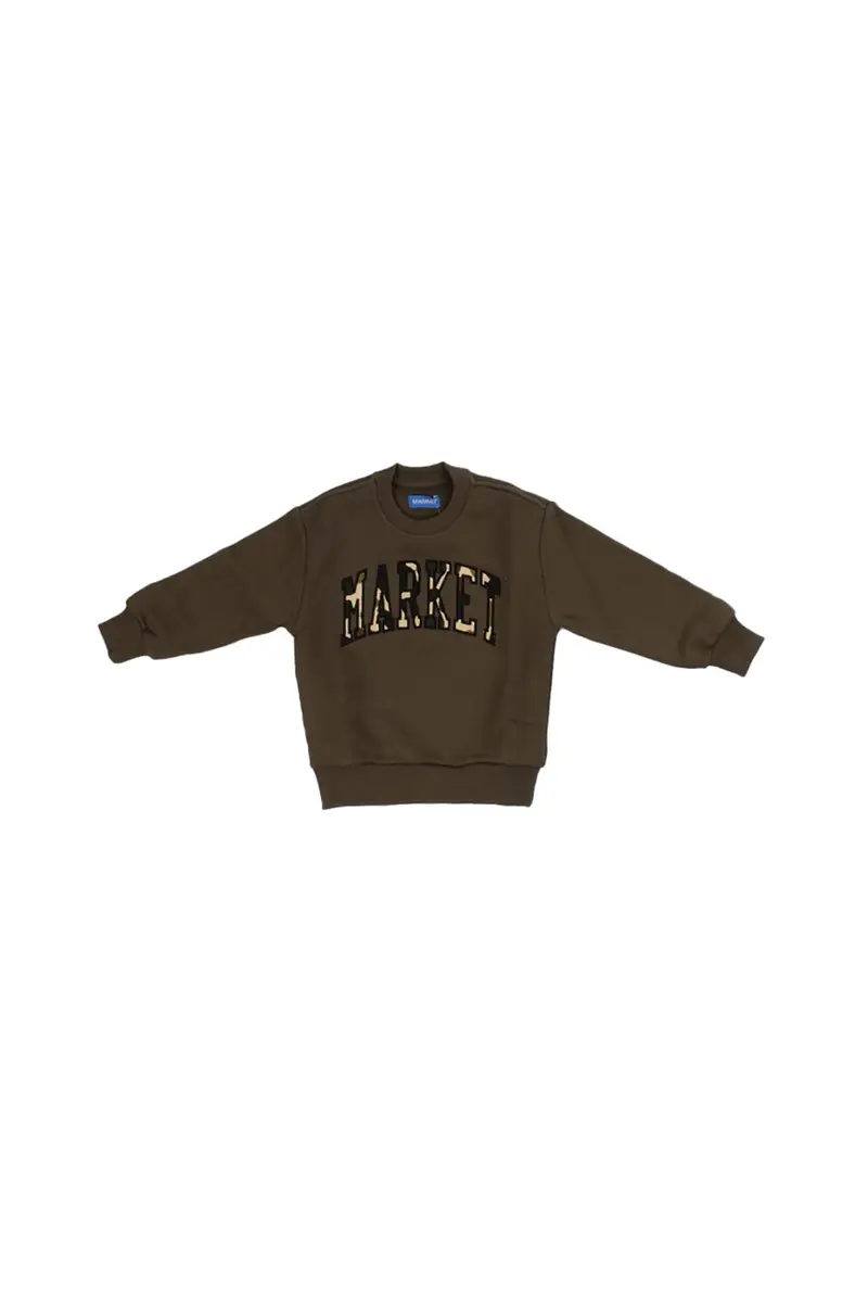 Felpa Bambino MARKET Verde militare Sweatshirt boy