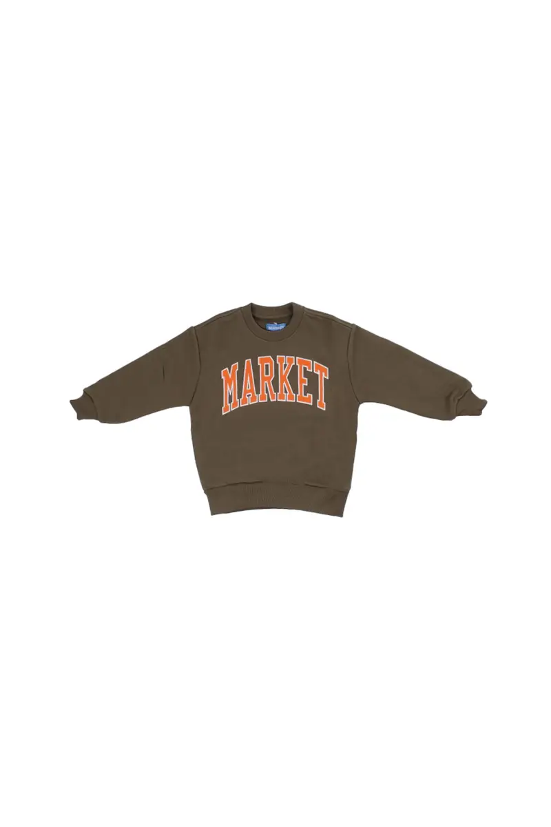 Felpa Bambino MARKET Verde militare Sweatshirt boy