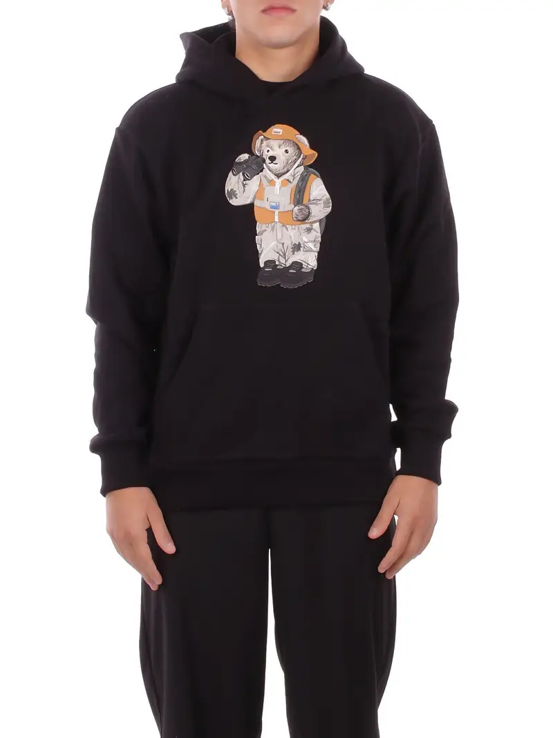 Felpa Uomo MARKET Black Hoodie man