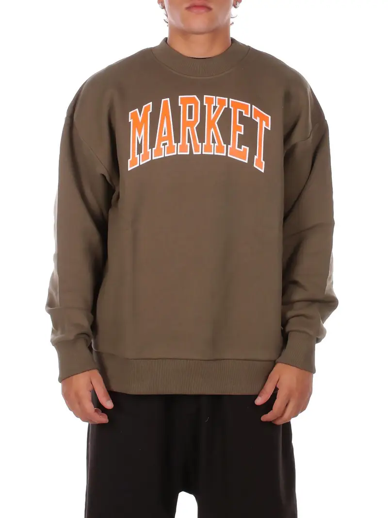 Felpa Uomo MARKET Verde militare Sweatshirt man