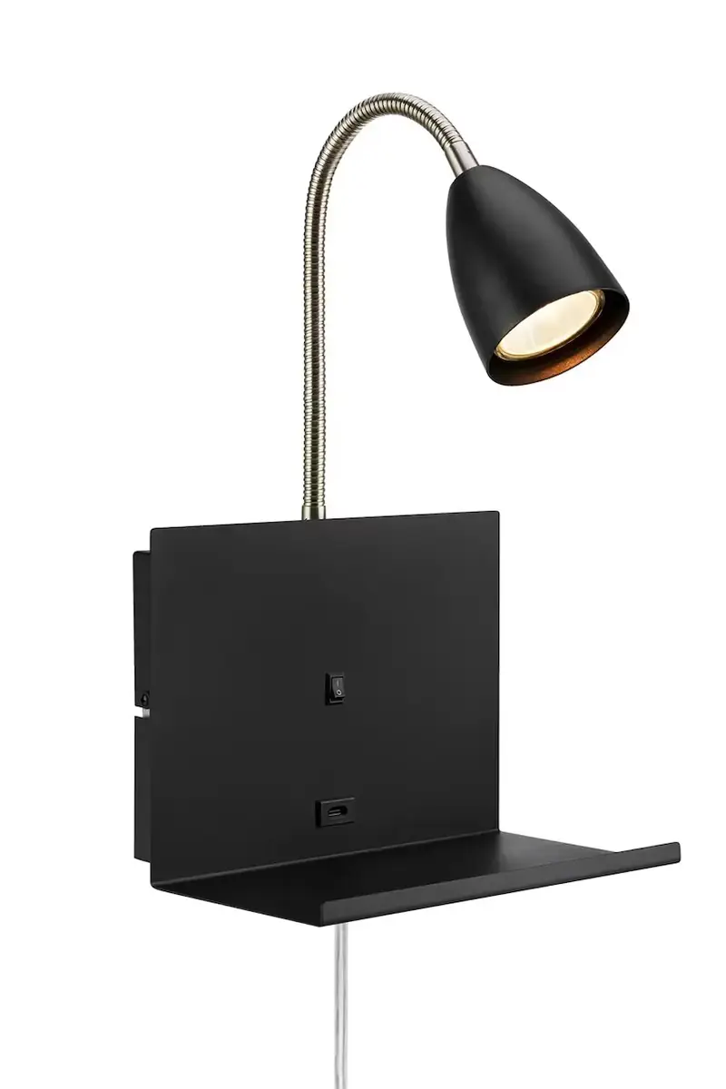 lampada da parete Cuarto 20 x 30 x 30 cm colore nero