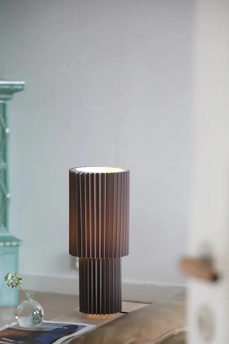 lampada da tavolo Catis 19 x 45 cm Marrone miniatura 3