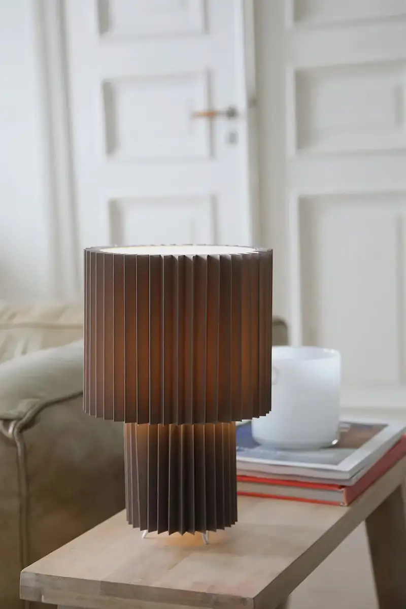 lampada da tavolo Catis 21 x 32 cm Marrone miniatura 3