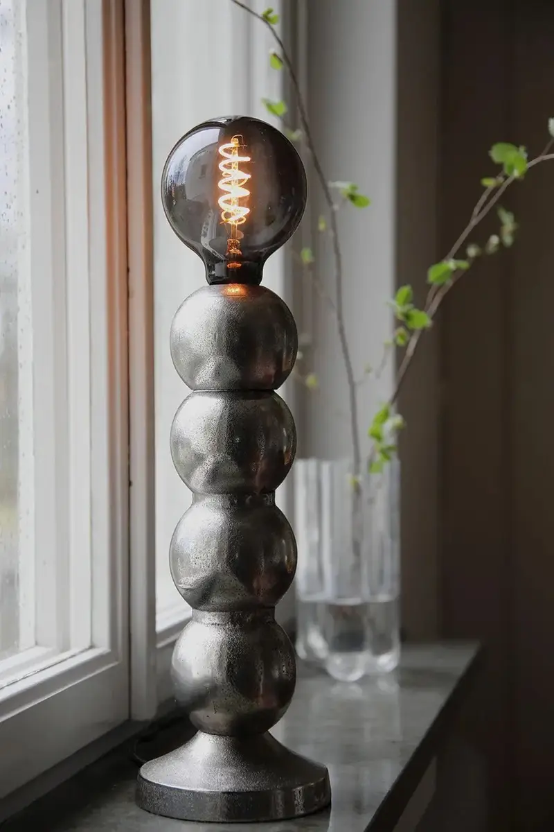 lampada da tavolo Gong Grigio miniatura 3